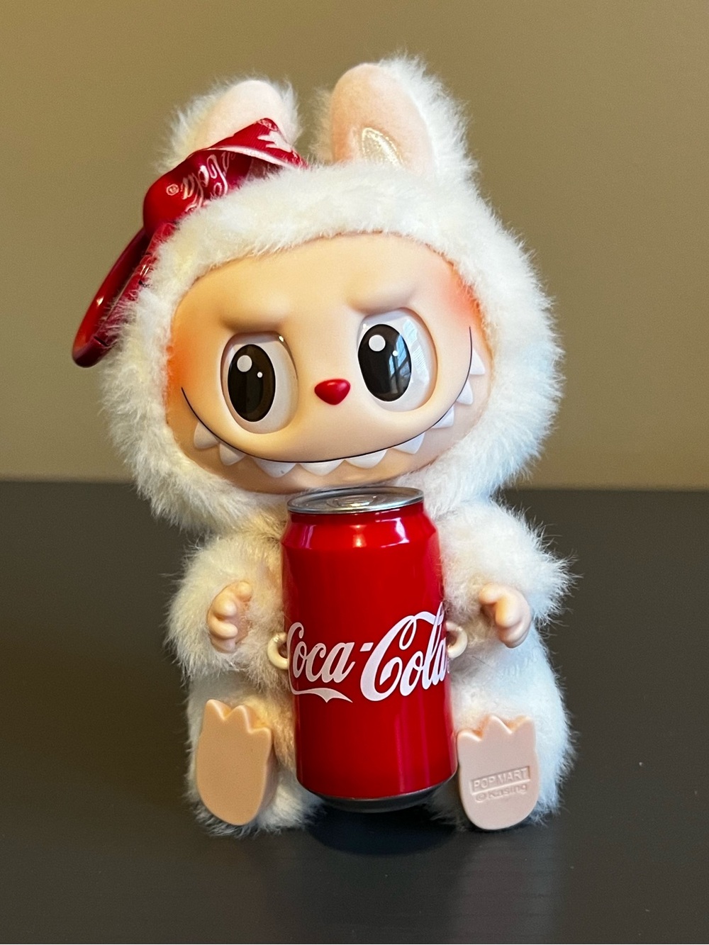 Pop Mart the Monsters Labubu Coca Cola Happy Factor Plush Keychain